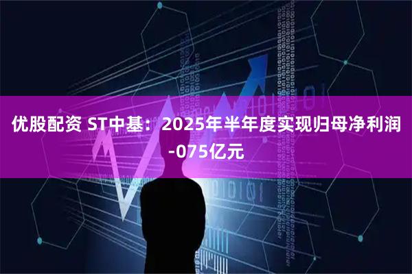 优股配资 ST中基:2025年半年度实现归母净利润-075亿元